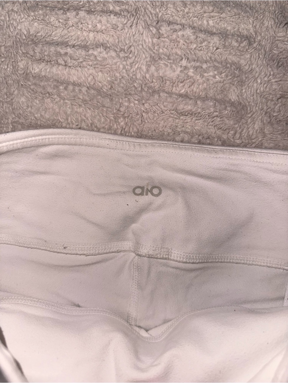 Alo White Moto Panel Leggings